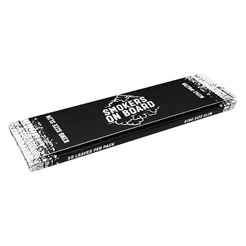 Foite Rulat Tutun Smokers on Board King Size Slim (14 gsm) Foite Smokers On Board King Size Slim pentru rulat tutun cu lungimea de 108 mm