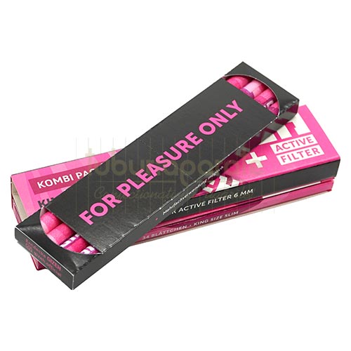 Foite Rulat Tutun Gizeh Pink KS Slim + Activ Tips Pachet cu 34 foite de rulat tutun Gizeh Pink KS Slim cu 16 filter tips cu carbon activ incluse