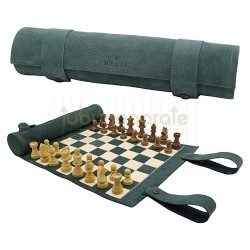 Jocuri de societate, Set joc de sah Melia Roll-Up Celtics (piele naturala), TuburiAparate.ro