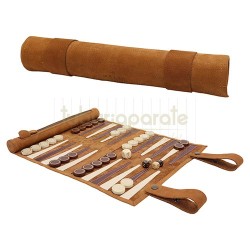 Jocuri de societate, Set joc de table Melia Roll-Up Whiskey (piele naturala), TuburiAparate.ro