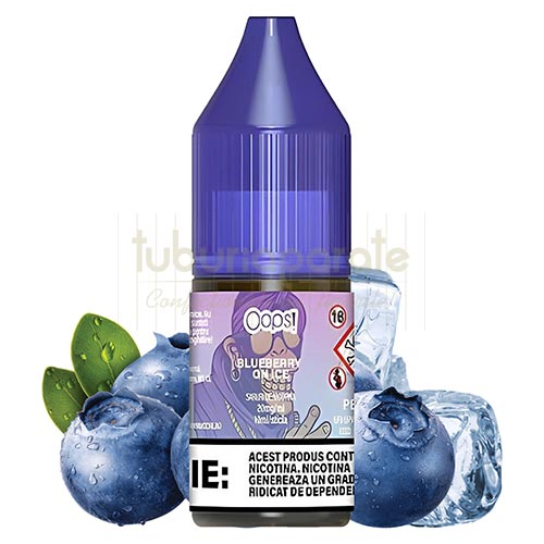 Lichid Oops Blueberry On Ice - Salt 10 ml (20mg/ml) Sticluta cu 10 ml lichid tigara electronica Oops Blueberry On Ice Salt 20 mg