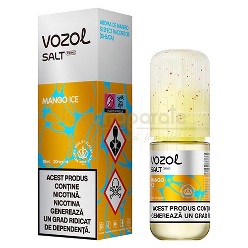 Lichid Vozol Mango Ice - Salt 20mg (10ml) Lichid pentru tigara electronica Vozol Mango Ice Salt cu nicotina de 20 mg in sticluta de 10 ml