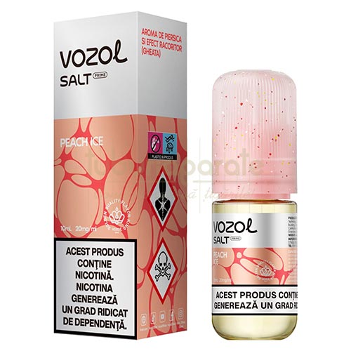 Lichid Vozol Peach Ice - Salt 20mg (10ml) Lichid tigara electronica Vozol Peach Ice 10 ml cu nicotina de 20 mg cu aroma racoritoare de piersici