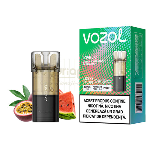 Cartus Vozol Switch Pro Love 777 (1 capsula) Pachet cu o capsula de unica folosinta Vozol Switch pro Love 777 cu 20 mg nicotina