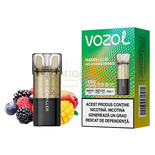 Cartus Vozol Switch Pro Maiden Killer (1 capsula) Pachet cu un cartus de unica folosinta Vozol Switch Pro Maiden Killer cu nicotina de 20 mg
