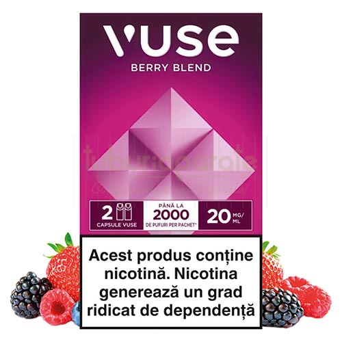 Capsule Vuse Berry Blend 20MG (2 capsule) Capsule Vuse Berry Blend cu nicotina de 20 mg in pachet de doua bucati