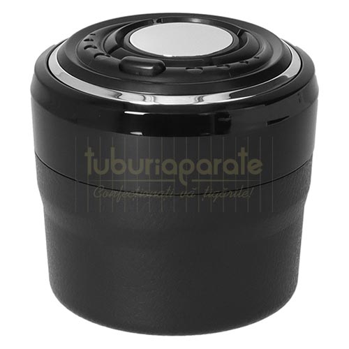 405113 Scrumiera auto LED Scrumiera auto neagra din plastic cu LED
