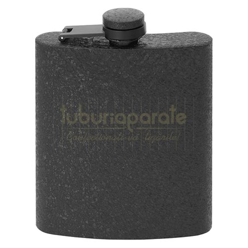 Plosca alcool DM 8 Crackle (240 ml) Plosca pentru alcool DM 8 Crackle 240 ml cu exterior zgrunturos de culoare neaga