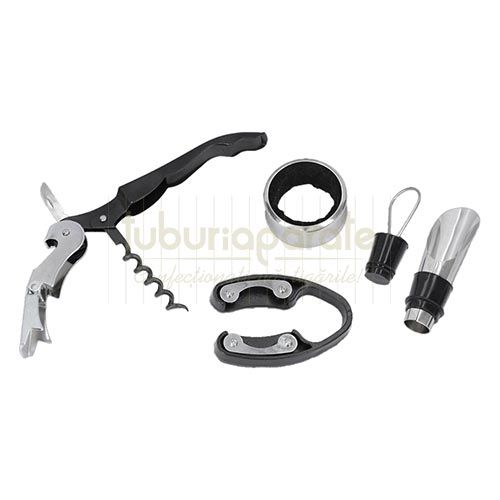 Set Vin DM10 Black (2 sticle) Set cadou pentru vin cu toate accesoriile necesare incluse DM10 Black