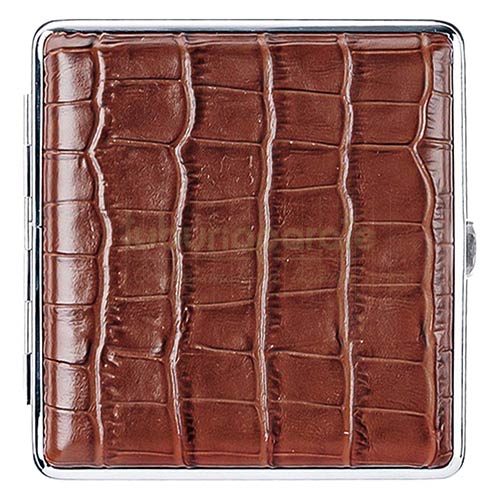 Tabachera Tigari Angel 81 Brown Crocodile Tabachera pentru tigari cu exterior din piele naturala tip crocodil Angel 81 Brown