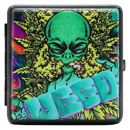 Tabachera Tigari Angel 85 Alien Leaf Tabachera pentru tigari Angel 85 Alien Leaf cu capacitate de 20 tigari king size