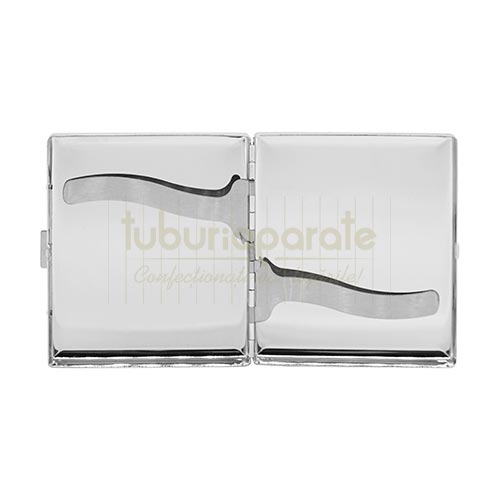 Tabachera Metalica DM 13 Full Chrome Tabachera metalica cu exterior cromat pentru tigari DM 13 Full Chrome
