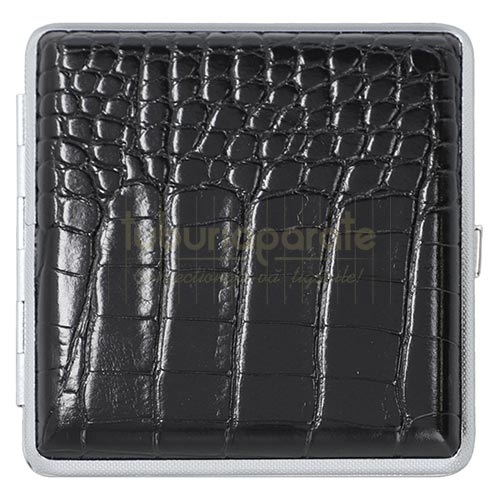 Tabachera Metalica DM 3 Snake Tabachera metalica pentru tigari cu exterior din piele artificiala de sarpe DM 3 Snake
