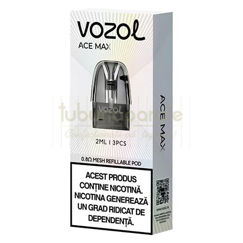 Cartus Ace Max 0.8 Ohm (3 bucati) Pachet cu 3 cartuse cu rezistenta Ace Max de 0.8 Ohm