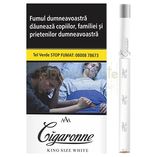 Cigaronne King Size White (20) Pachet cu 20 tigari Cigaronne King Size White cu filtru cu carbon activ