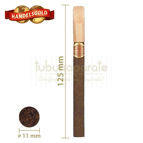Tigari de foi Handelsgold Wood Tip Red 26g (cirese) 5 Tigari de foi cu mustiuc din lemn aromat cu gust de cirese Handelsgold Wood Tip Red 26g