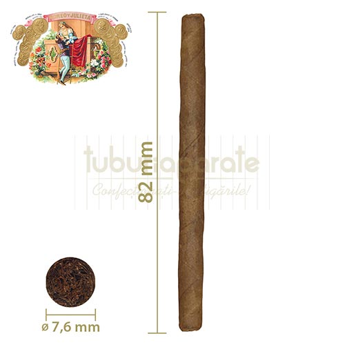 Tigari de foi Romeo Y Julieta Mini 18g (10) Pachet cu 10 tigari de foi cubaneze fara filtru Romeo Y Julieta Mini