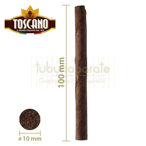 Tigari de foi Toscanino Rosso 38g (cafea) 10 Pachet cu 10 tigari de foi fara filtru cu aroma de cafea Toscanino Rosso