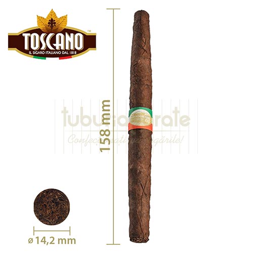 Tigari de foi Toscano Antico 59g (5) Pachet cu 5 tigari de foi fara filtru Toscano Antico