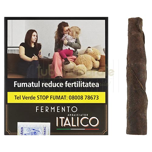 Tigari de foi Ambasciator Italico Fermento 29g (5) Pachet cu 5 tigari de foi Ambasciator Italico Fermento 29g de tarie medie