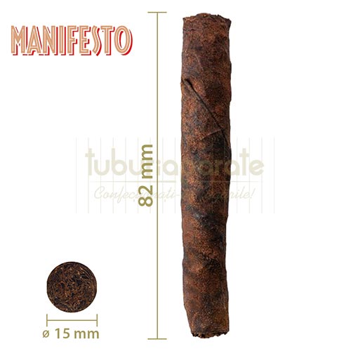 Tigari de foi Manifesto Amber 30g (caramel) 5 Pachet cu 5 tigari de foi fara filtru Manifesto Amber cu aroma de caramel