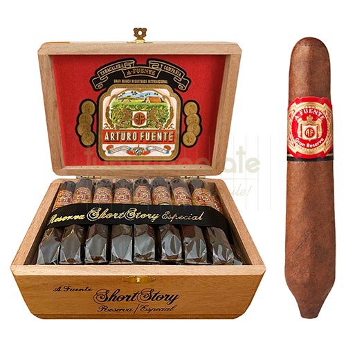Trabucuri Arturo Fuente Hemingway Short Story (25) Cutie din lemn cu 25 trabucuri Arturo Fuente Hemingway Short Story cu lungimea de 102 mm
