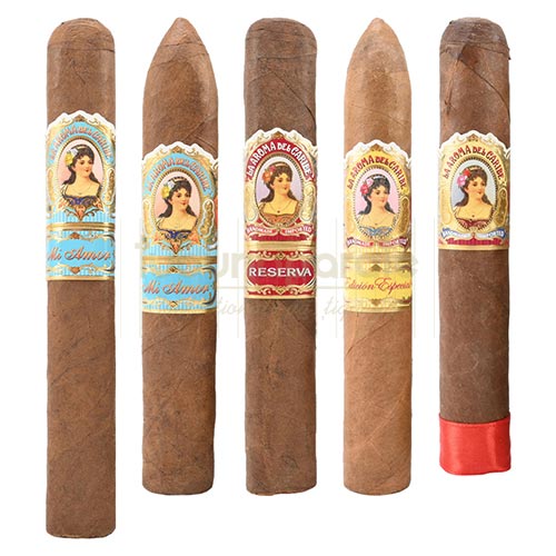 Trabucuri La Aroma Del Caribe Assortment (5) Cutie din lemn cu 5 trabucuri La Aroma Del Caribe Assortment cu diverse modele de trabucuri