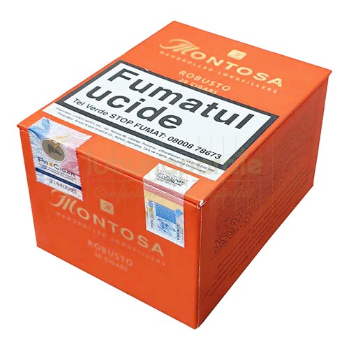 Trabucuri Montosa Robusto (20) Cutie din lemn cu 20 trabucuri Montosa Robusto de tarie medie de origine Republica Dominicana
