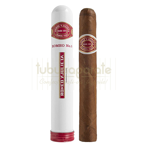 Trabucuri Romeo Y Julieta Romeo No. 3 Tubos (3) Pachet cu 3 trabucuri cubaneze Romeo Y Julieta Romeo No. 3 in tub de pastrare