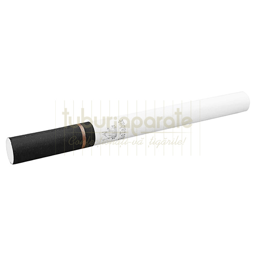 Tuburi Tigari RioTabak Black & White XL Carbon Activ (24 mm) 200 Cutie cu 200 tuburi tigari pentru injectat tutun cu filtru negru de 24 mm cu carbon activ RioTabak Black & White XL