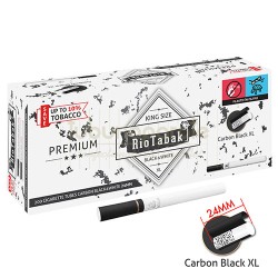 Tuburi Tigari RioTabak Black & White XL Carbon Activ (24 mm) 200