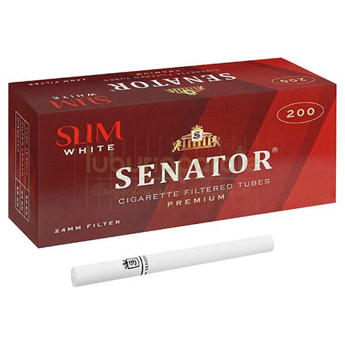 Tuburi Tigari Senator Slim Red (200) 24 MM Cutie cu 200 tuburi tigari Senator Slim Red cu filtru de 24 mm