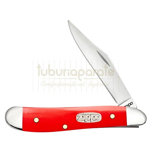 2006430 Briceag Zippo Red Synthetic Peanut Mini briceag de buzunar cu lungimea totala de 123 mm Zippo Red Synthetic Peanut