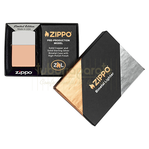 259500 Bricheta Zippo Bimetal Copper/Sterling Bricheta Zippo originala reincarcabila cu benzina editie limitata Bimetal Copper/Sterling