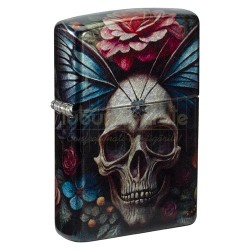 140073 Bricheta Zippo Butterfly Skull