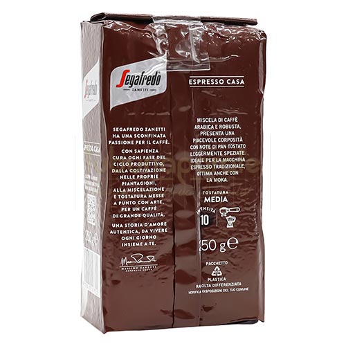 Cafea macinata Segafredo Espresso Casa (250g) Pachet cu 250g cafea macinata Segafredo Espresso Casa de origine Italia