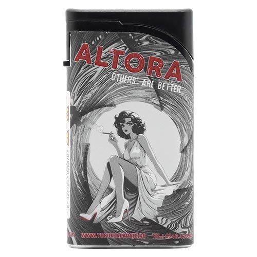 Bricheta Antivant Altora Film Noir Jet Bricheta cu flacara antivant Altora Film Noir cu 1 jet reincarcabila cu gaz