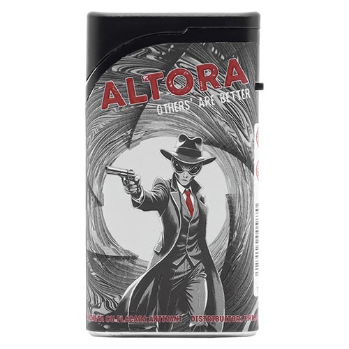 Bricheta Antivant Altora Film Noir Jet Bricheta cu flacara antivant Altora Film Noir cu 1 jet reincarcabila cu gaz