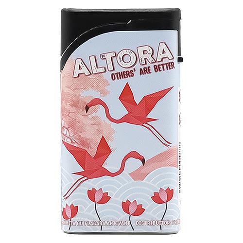 Bricheta Antivant Altora Flamingo Lily Jet Bricheta din plastic cu carcasa metalica marca Altora Flamingo Lily Jet cu flacara antivant