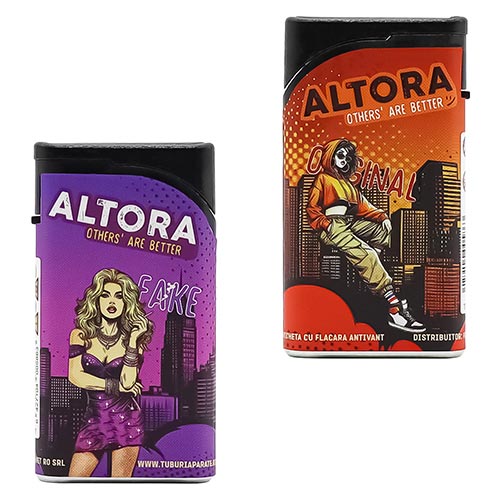 Bricheta Antivant Altora Original vs Fake Jet Bricheta cu carcasa metalica Altora Original vs Fake Jet cu flacara antivant
