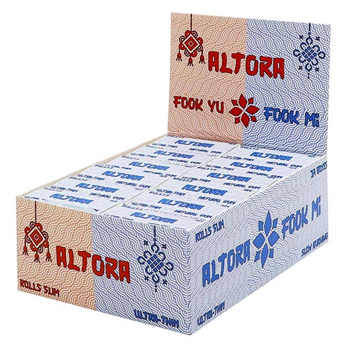 Foite Altora Fook Mi Slim Rola Blue (4m) Foite de culoare albastra pentru rulat tutun in rola cu lungimea de 4m Altora Fook Mi Slim Blue