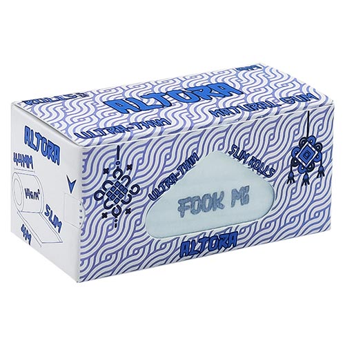 Foite Altora Fook Mi Slim Rola Blue (4m) Foite de culoare albastra pentru rulat tutun in rola cu lungimea de 4m Altora Fook Mi Slim Blue