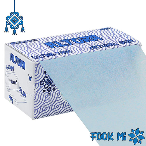Foite Altora Fook Mi Slim Rola Blue (4m) Foite de culoare albastra pentru rulat tutun in rola cu lungimea de 4m Altora Fook Mi Slim Blue