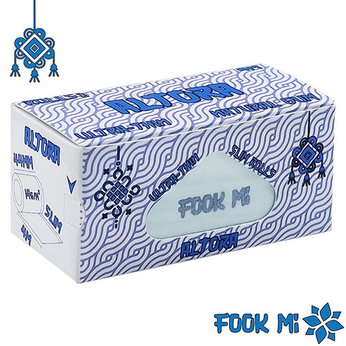 Foite Altora Fook Mi Slim Rola Blue (4m) Foite de culoare albastra pentru rulat tutun in rola cu lungimea de 4m Altora Fook Mi Slim Blue