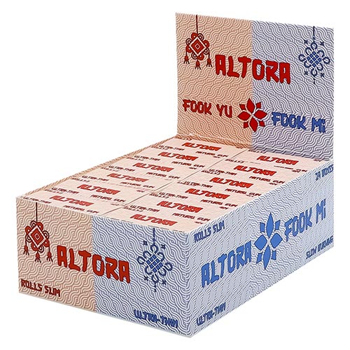 Foite Altora Fook Yu Slim Rola Red (4m) Rola foite pentru rulat tutun marca Altora Fook Yu Slim Red cu foite de culoare rosie