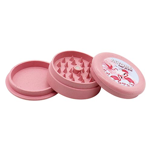 Grinder Altora Flamingo Lily 62 MM (3 parti) Grinder maruntit tutun Altora Flamingo Lily din hemp si plastic de calitate cu diametru de 62 mm