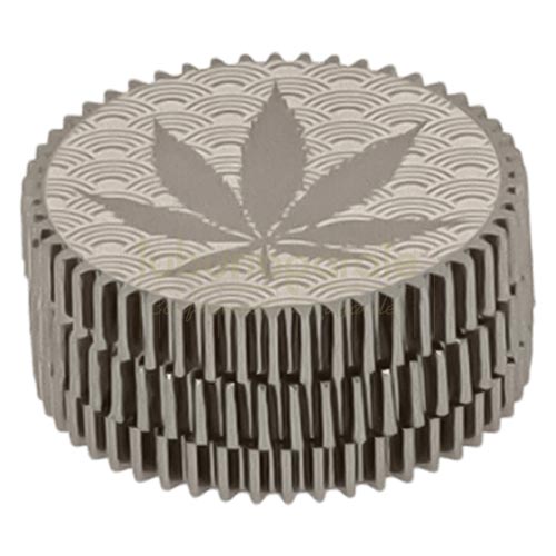Grinder Dreamliner 106 Gunmetal Leaf Grinder din 3 piese de culoare gri Dreamliner 106 Gunmetal Leaf