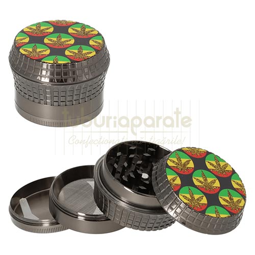 Grinder Dreamliner 108 Rasta Leaf Grinder metalic Dreamliner 108 Rasta Leaf cu diametru de 56 mm