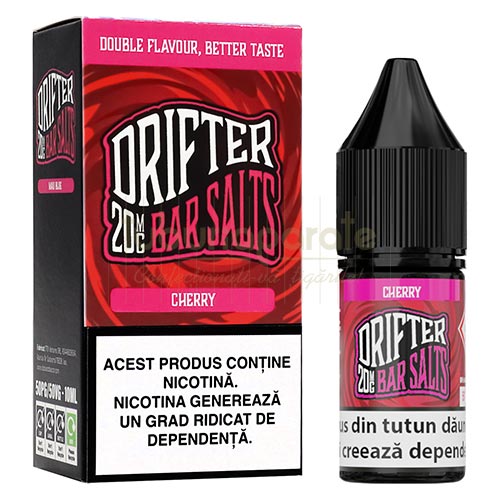 Lichid Drifter Cherry 10 ml (20mg/ml) Sticluta cu 10 ml lichid Drifter Cherry cu nicotina de 20 mg