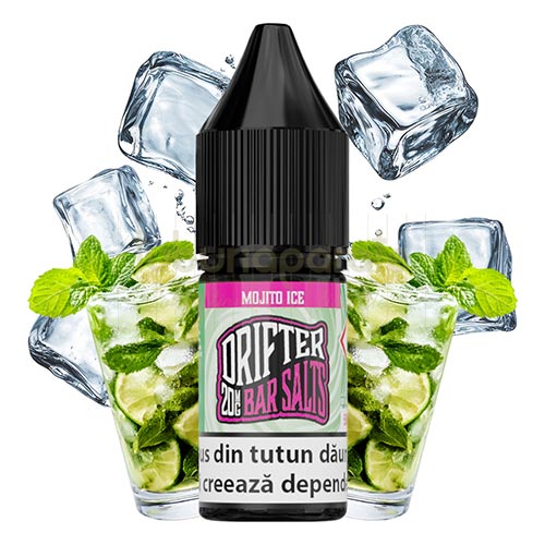 Lichid Drifter Mojito Ice 10 ml (20mg/ml) Sticluta cu 10 ml lichid vape Drifter Mojito Ice cu compozitie 50VG 50PG